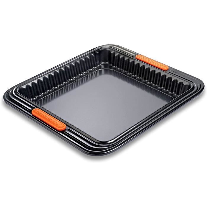 Moule Carré Guardini 26x26 Cm Fond Amovible - Aluminium Recyclé Anodisé Sans PFAS, Ligne Professional, Fabriqué En Italie