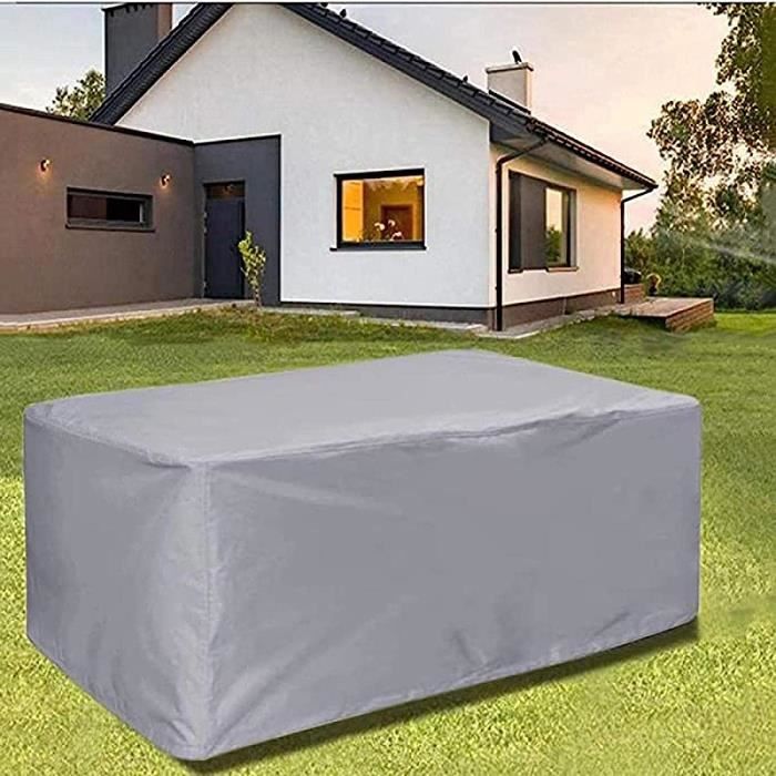 Housse Table Jardin Rectangulaire 180x120x74 Cm – 420D Oxford Imperméable Anti-UV Anti-Vent – Protection Meuble Extérieur Premium