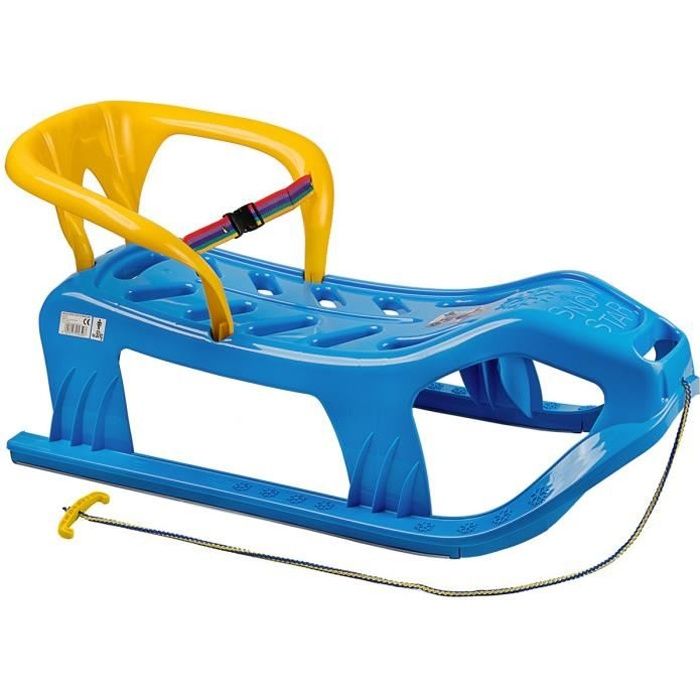 Snow Star Luge Haute Traineau Pour Bebe Et Enfant Bleu Avec Dossier Prix Pas Cher Cdiscount