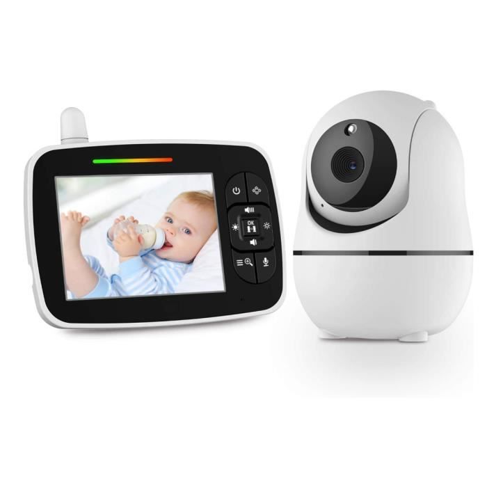 Moniteur Pour Bebe Avec Camera A Zoom Panoramique A Distance Moniteur Video Pour Bebe A Grand Ecran De 3 5 Pouces Environ 8 9 Cm Cdiscount Puericulture Eveil Bebe