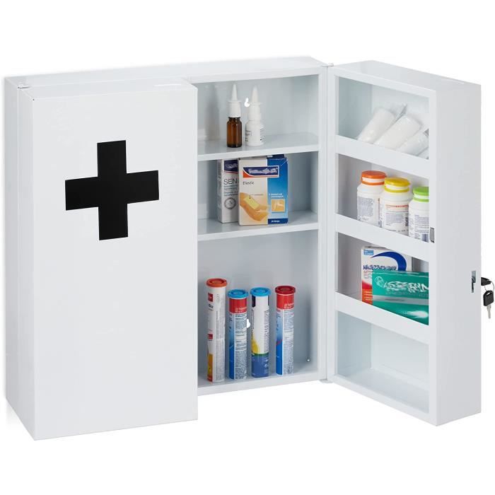 Armoires À Pharmacie Pharm Armoire Xxl Verrouillable 11 Compartiments