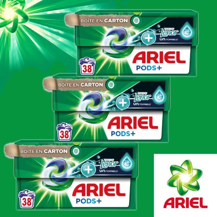Lot De 52 Pods Ariel Allin1+ Lenor Unstoppables - Capsules Lessive