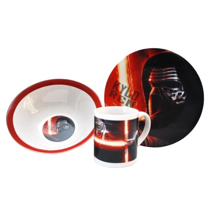 Disney Star Wars petit déjeuner Set 3 pièces porcelaine assiette bol mug Ensemble Cadeau 