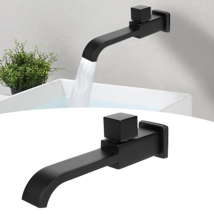 Type de coude sans tube GAESHOW G1//2in lavabo en acier inoxydable robinet d/'eau froide simple pour toilette de salle de bain noir beau et délicat