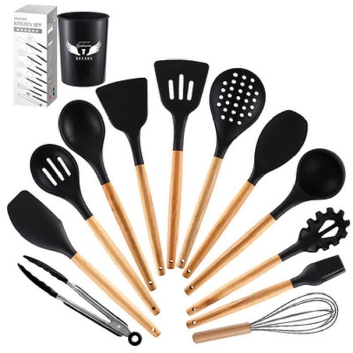 DIDUDE 33 Ustensiles de Cuisine,Ustensiles de Cuisine en Silicone Antiadh/ésif Ensemble de Cuisine R/ésistant Aux Rayures,Tasse /à Mesurer avec Poign/ée en Silicone Vid/éo