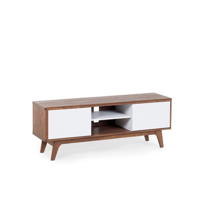 Meuble TV blanc laqué ROCHESTER - BELIANI - Contemporain - Design - 142 x 40 x 53 cm Meuble TV blanc laqué ROCHESTER - BELIANI - Contemporain - Design - 142 x 40 x 53 cm