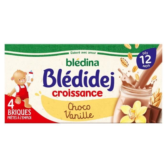 Lot De 5 Bledina Croissance Choco Vanille Lait Et Cereales Bebe Des 12 Mois 4 Briques De 250 Ml Achat Vente Cereales Bebe Lot De 5