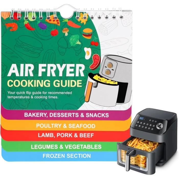 Livre De Cuisine Magnétique Pour Friteuse À Air, Feuilles De Triche