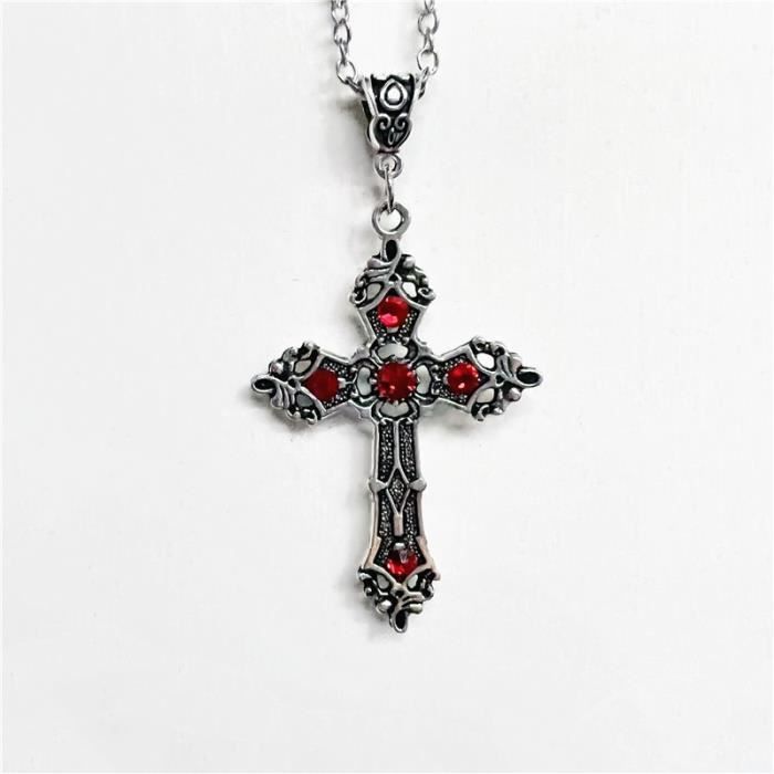 Collier Pendentif Coeur Gothique 3D Argenté - Chaîne 46 Cm Style Anatomique Et Romantique