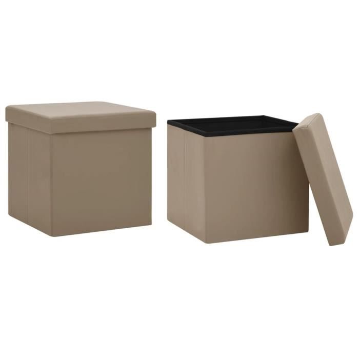 7H SEVEN HOUSE Lot De 2 Tabourets Pliables Avec Dossier - 32x36x73,5 Cm - Confort Et Gain De Place !