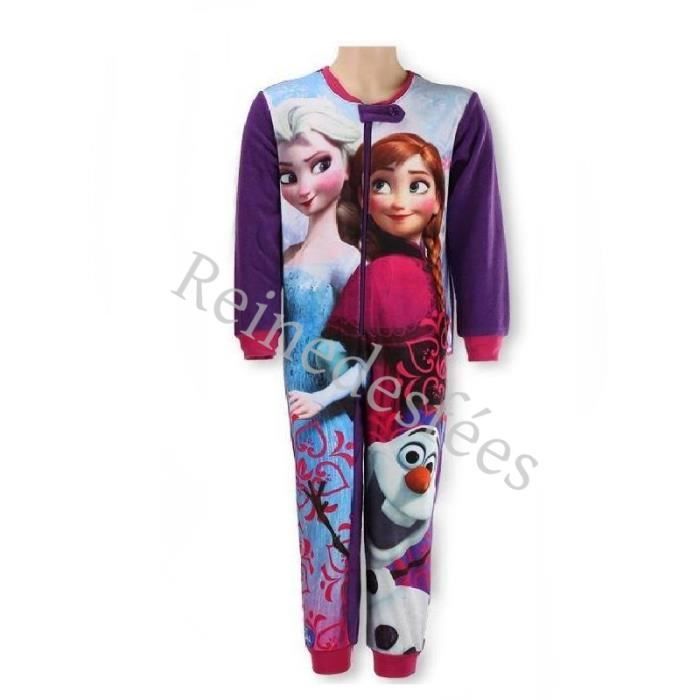 Surpyjama combinaison Frozen Elsa la Reine des neiges pyjama enfants chaud hiver grenouillere filles en polaire violet Disney 5 ans Violet violet Cdiscount Pret a Porter