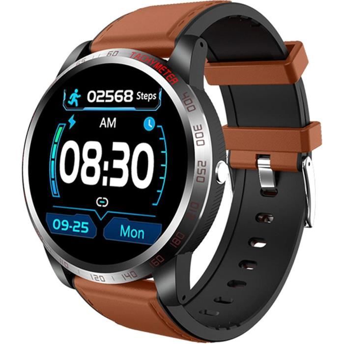Aptkdoe P66 Smartwatch 47mm Homme Femme – Montre Podomètre écran HD Grise