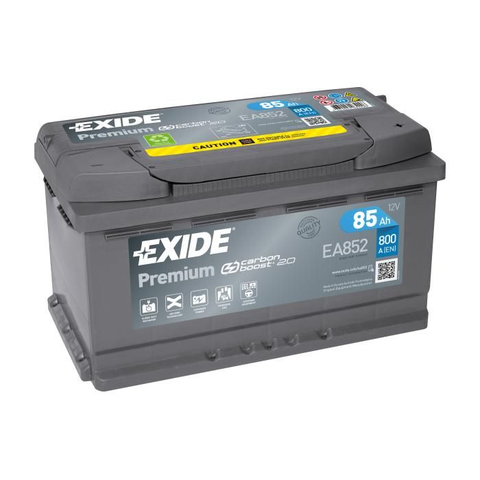 BATTERIE AUTO EXIDE Premium Carbon Boost 85Ah 800A 12v (+DR