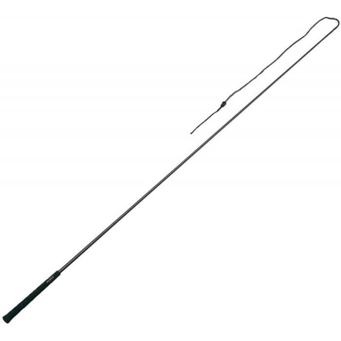 Fouet équitation pour cheval dattelage ultra léger Fleck - noir/gris - 160 cm