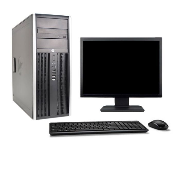 PC Tour HP 8100 Elite MT Reconditionné, écran 27", I5-650, 8Go RAM, 1To, Windows 10, WiFi