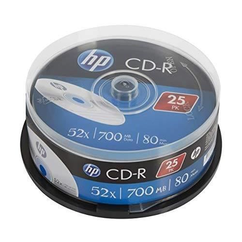 CD R HP 25 Unités 700 MB 52x