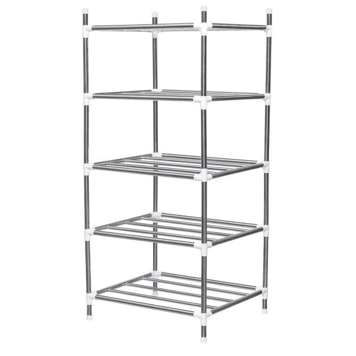 Étagère De Rangement De Cuisine, 5 Étages, Multifonctionnelle, En Acier