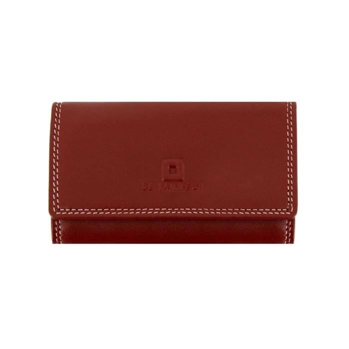 Etui clés en cuir 6 mousquetons Touraine Le Tanneur TOU3002 - Rouge Rouge  Rouge - Cdiscount Bagagerie - Maroquinerie