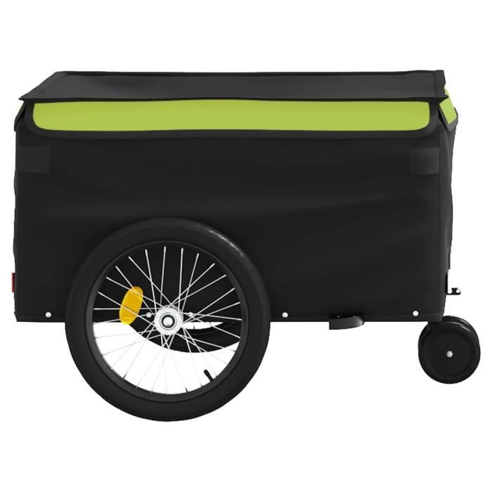 Mothinessto-Remorque de vélo noir et vert 30 kg fer