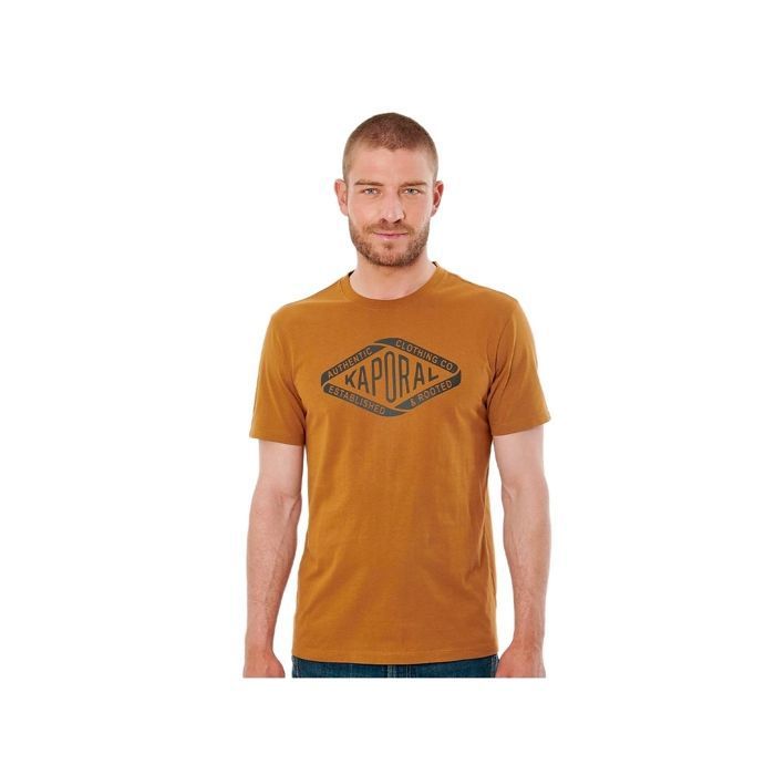 KAPORAL - T-shirt marron homme 100% coton RAZ