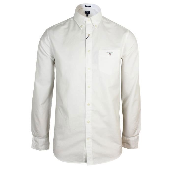 Gant La chemise blanche d'Oxford Hommes blanc-XL