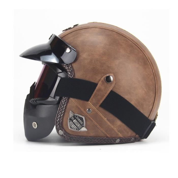 Lunettes De Protection Moto Avec Masque Amovible - Style Harley Anti-buée
