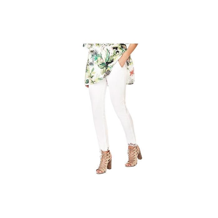 Pantalons Guess Femme | Pantalon Decontracte Blanc « Nuked