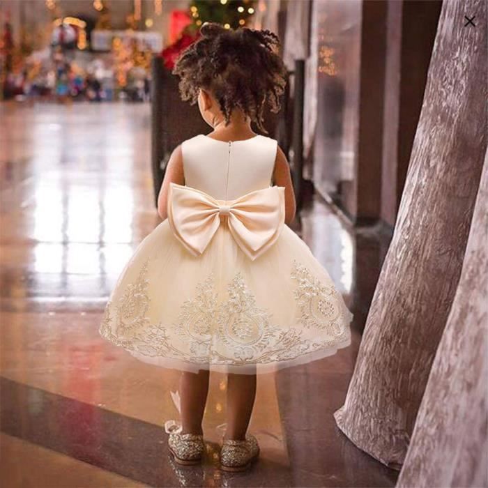 Robe en dentelle pour bébé fille Robe de soirée pour tout-petits