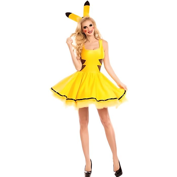 Deguisement Pokemon Pikachu Femme Halloween Cosplay Costume - Cdiscount  Jeux - Jouets