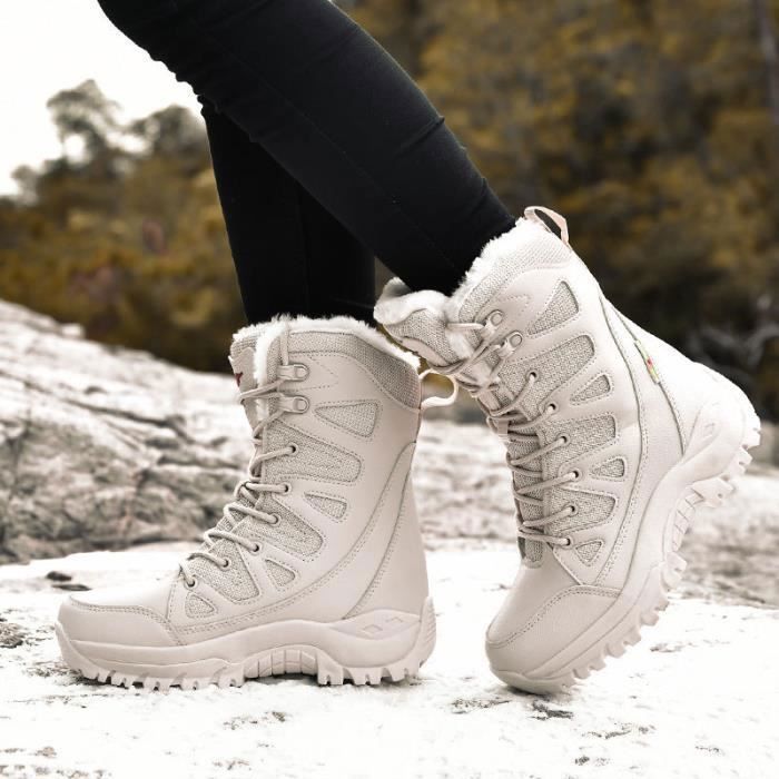 Bottes De Neige Homme Rembourrées Antidérapantes - Chaussures Chaudes Hiver Confortables Marche