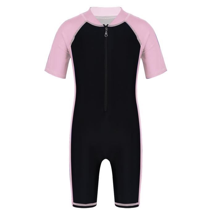 Maillot De Bain Une Pièce Avec Bonnet Pour Garçon 3-9 Ans - Imprimé Araignée, UPF 50+, Manches Courtes - 4