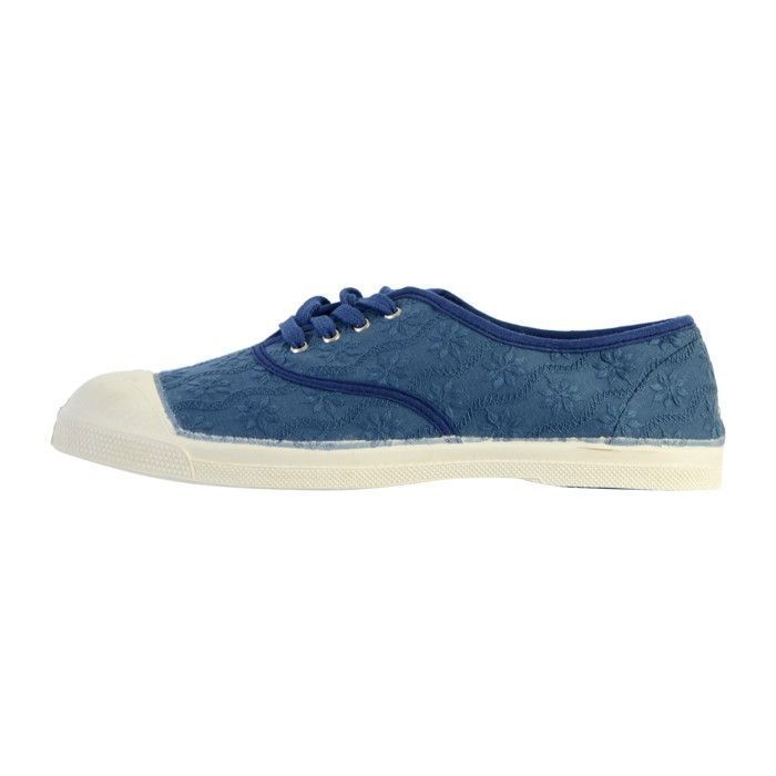 Bensimon Tennis à Lacets Bensimon Broderie Anglaise - Bleu