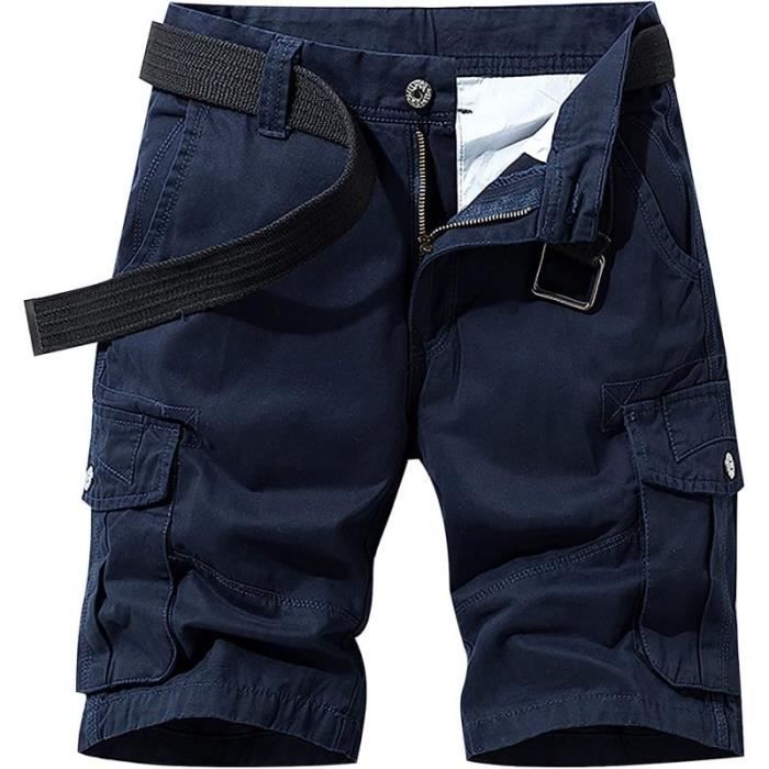 Short Cargo Homme Multi-Poches - Bermuda Été Respirant Et Robuste - Tailles 29W à 40W
