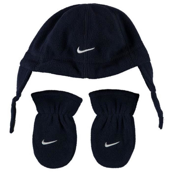 Ensemble Polaire Marine Bébé Garcon Nike Bonnet et Mitaines Naissance -  Cdiscount Puériculture & Eveil bébé