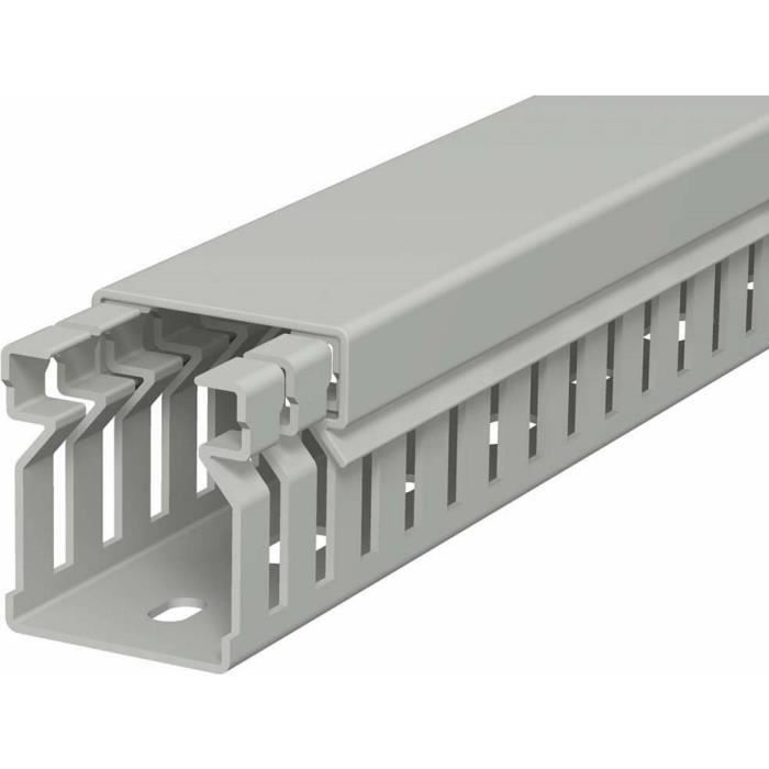 OBO BETTERMANN Goulotte Câblage LK4 30025 6178005 - 2000 X 25 X 30 Mm, Gris Roche - Protection Câbles Électriques Robuste