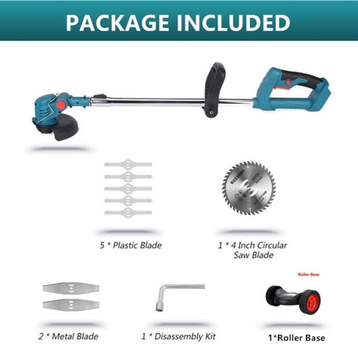 Tondeuse à Gazon Multifonction 26CC 2-temps - Avec Accessoires Taille-haie, Scie à élagueur, Perche - Pour Entretien Jardin Complet