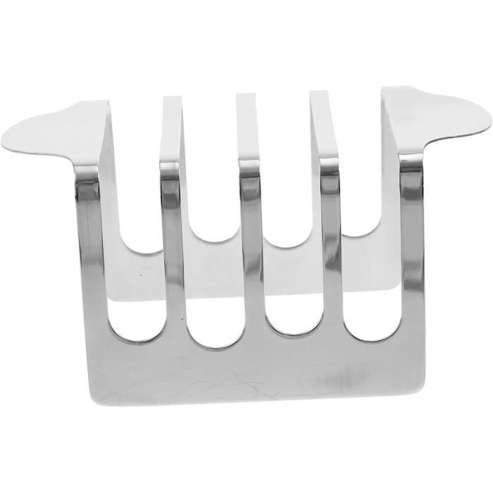 Support à Toast En Acier Inoxydable - Étagère Cuisine Design Moderne Pour Pain Et Sandwichs, 14x12x8.7 Cm