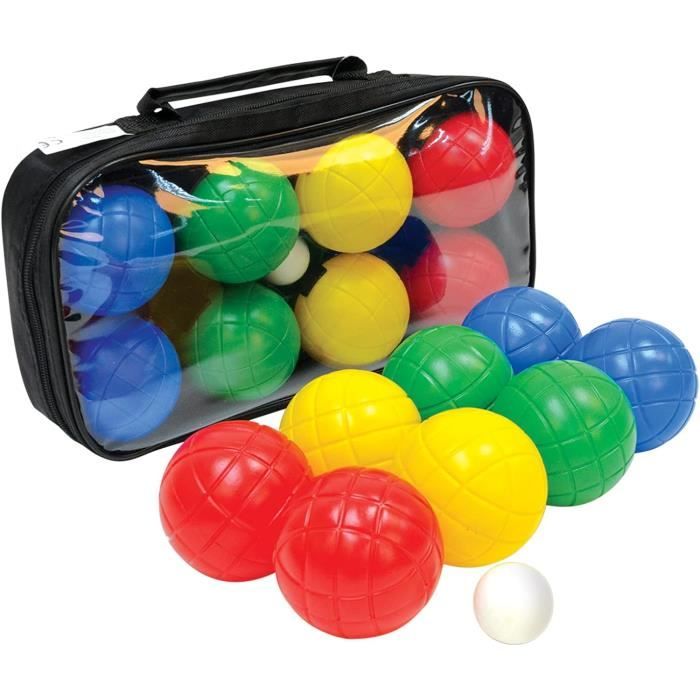 Schildkrot Fun Boccia Set, Jeu de Pétanque, 4x2 Balles en Plastique, 1x Cochonet, dans Un Étui de Transport Refermable, 970009