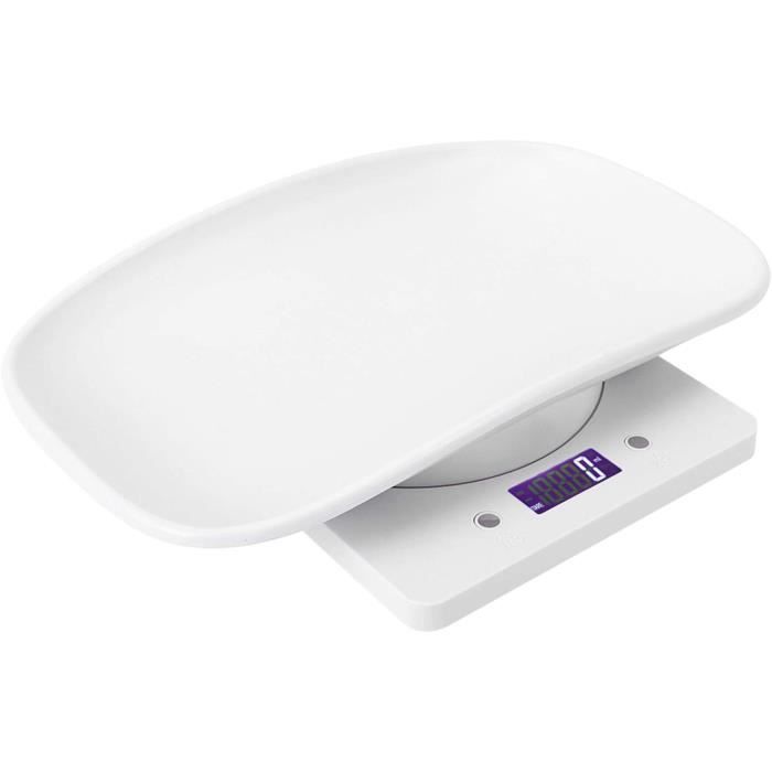 Balance Numérique Pour Petits Animaux - Capacité 15 Kg, Précision ±1 G - 7 Modes D'unités - Plateau Amovible - Écran LCD