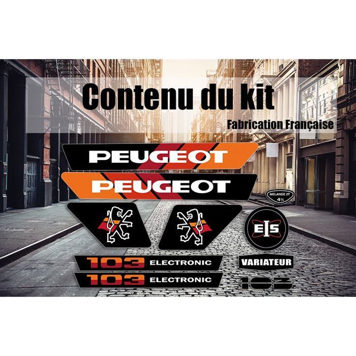 Kit De Stickers Chromés Pour Peugeot 103 MVL - Décoration Rétro Et Brillante !
