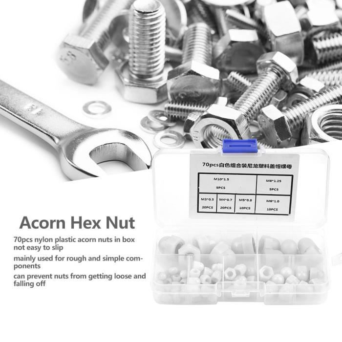 SURENHAP écrou borgne 70 pcs M3/M4/M5/M6/M8/M10 Kit d'écrous borgnes en ...