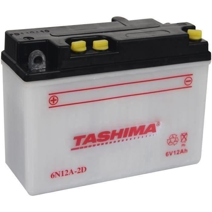 Batterie moto - TASHIMA - 6N12A-2D - Plomb - 6V - 12Ah