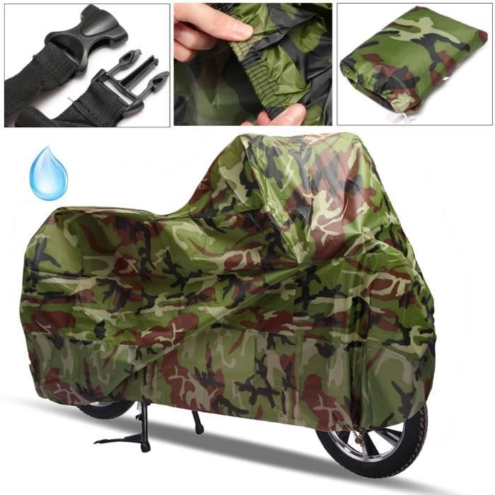 Housse De Moto Imperméable Favoto - Taille XXXL 265x105x125cm - Protection UV Et Anti-Vent - Design Camouflage
