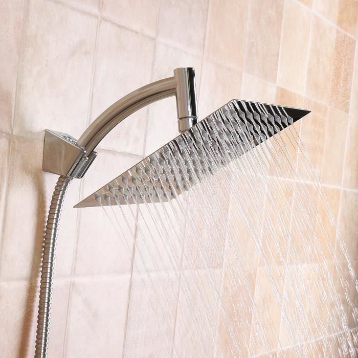 pomme de douche carré quadro Chromé 22 cm