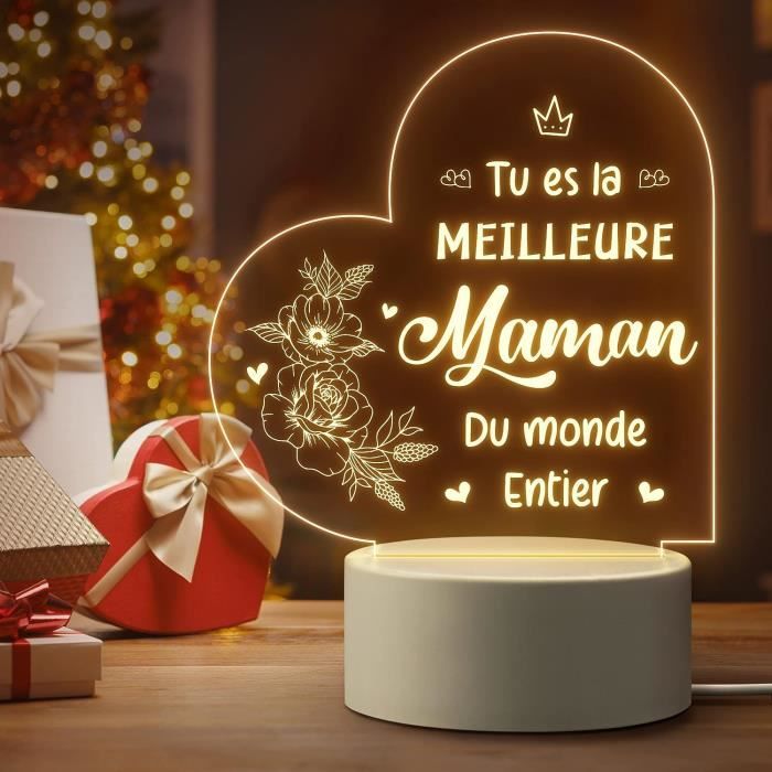 Cadeau Maman, Cadeau Anniversaire Maman - Plaque Acrylique Gravée
