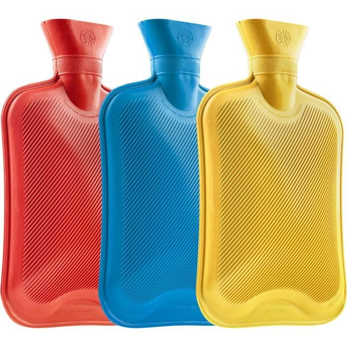 Bouillotte Eau Chaude, 3 En 1 Bouillotte Avec Housse En Tissu Tricoté