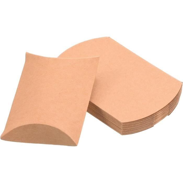 100 Boîtes à Dragées En Papier Kraft Vintage - 5.5x9.9 Cm, Motif Fleurs, Pour Mariage, Baptême, Anniversaire
