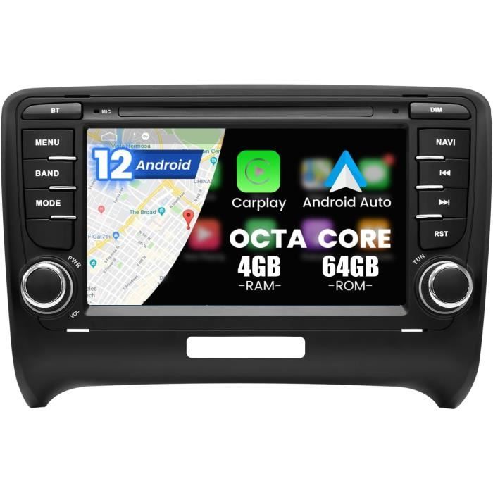 Autoradio Android 12 Pour Audi TtMk2 8J (20062014) 7 Pouces (4Go + 64 Go) Carplay Avec 4G