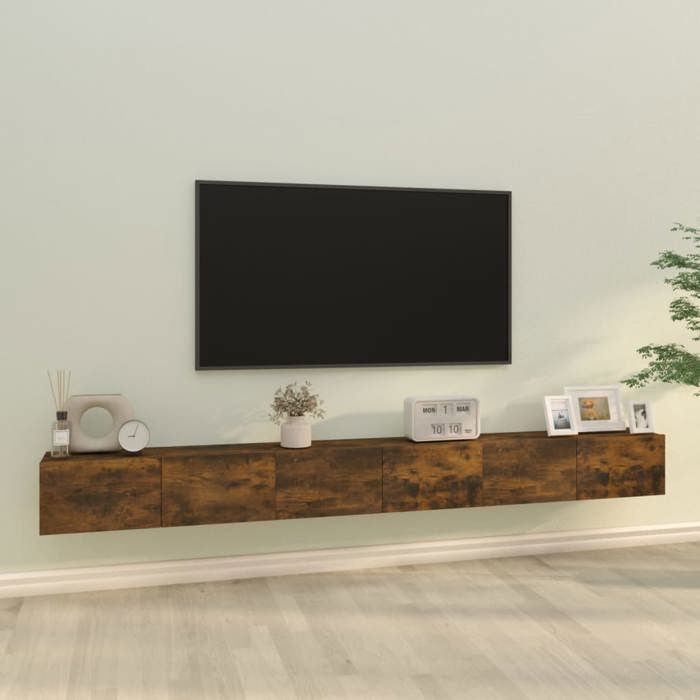 vidaXL Ensemble de meubles TV 3 pcs Chêne fumé Bois dingénierie 3114483