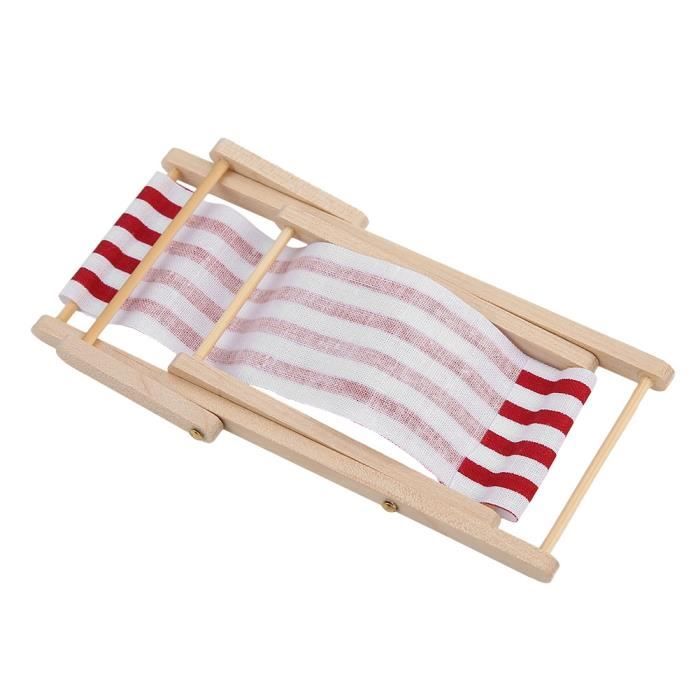 Chaise Pliante Miniature Pour Poupée - Chaise Longue De Plage Mignonne Pour Jeux D'enfants - Déco Et Accessoire De Jeu Simulé